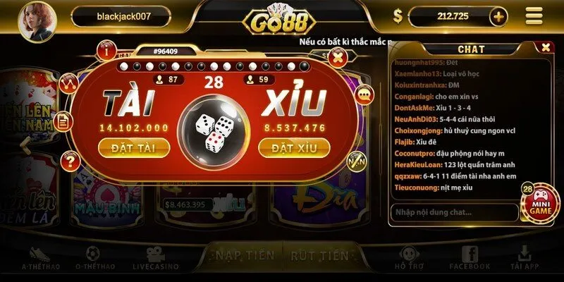 Go88 sân chơi cung cấp game tài xỉu online hàng đầu